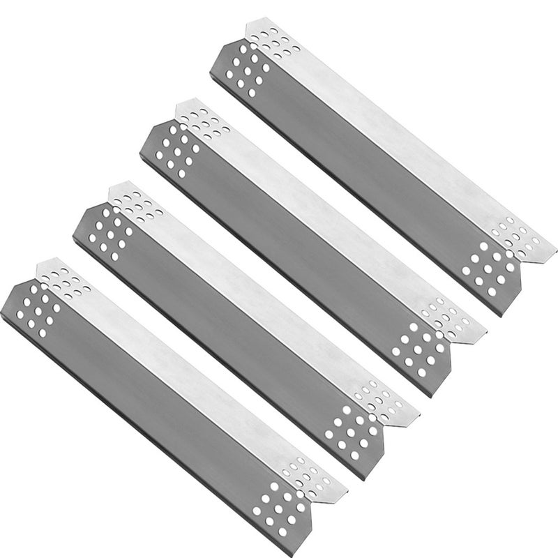 YIHAM Replacement Parts for Grill Master 720-0697 Nexgrill 720-0830H 720-0783E 720-0737 BBQ Heat Shield Plate Tent Burner Cover Flame Tamer 14 9/16 inch x 3 3/8 inch, Stainless Steel, Set of 4, KS708 - Image 1